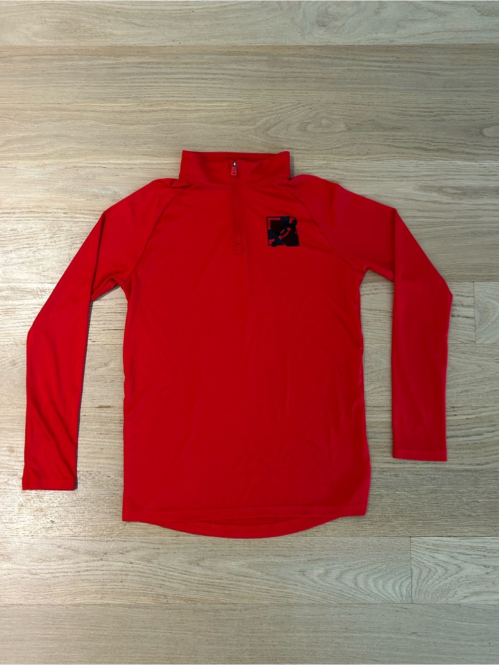 Under Armour Red Long-Sleeve Quarter-Zip Performance Top